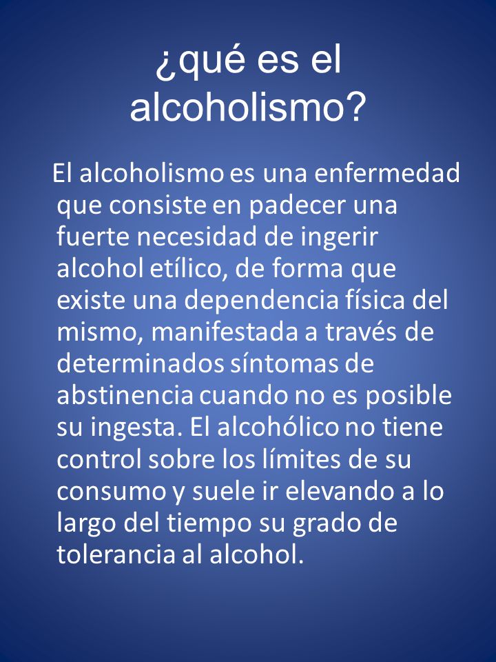 La codificación el precio del alcoholismo